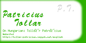 patricius tollar business card